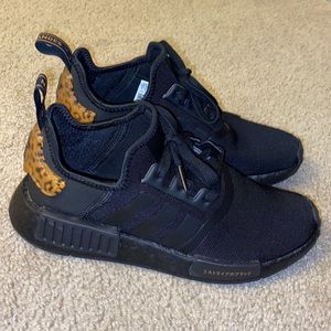 adidas NMD Triple Black Japan with Leopard Accent *RARE FIND*